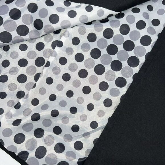 Pendleton Womens Black Trench Size 4 Cotton Polka Dot Lining and Collar Pockets - Picture 4 of 6